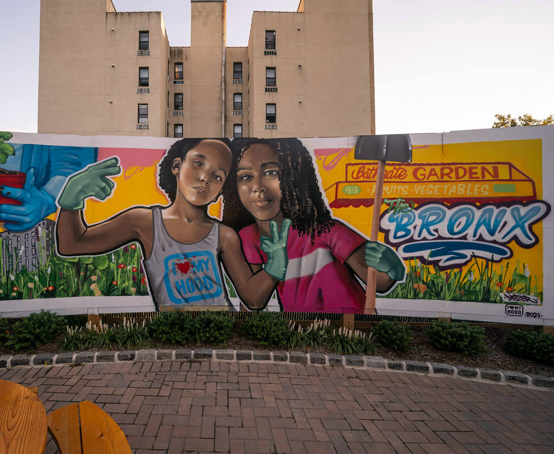 mural in the garden