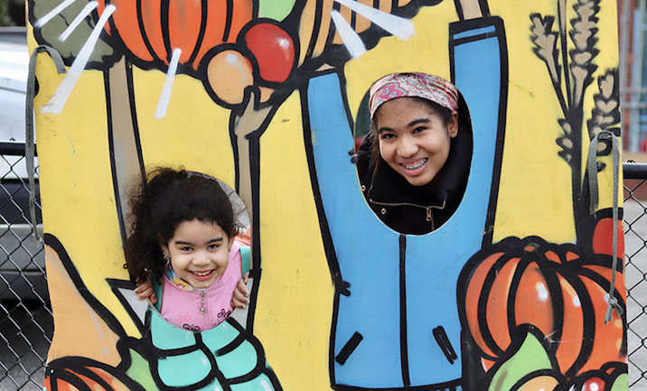 children smiling at festival