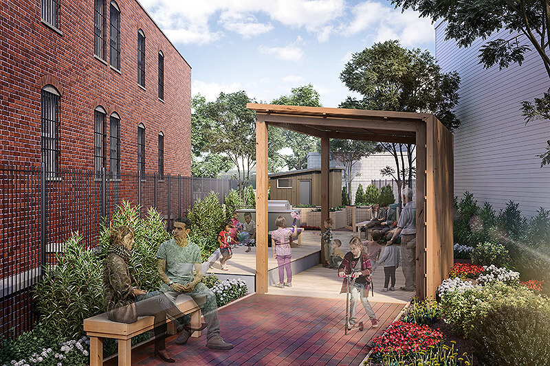 rendering of community garden