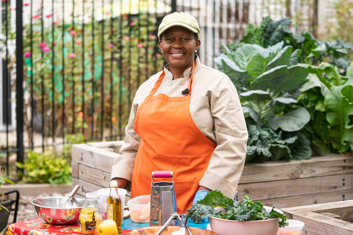 chef in garden