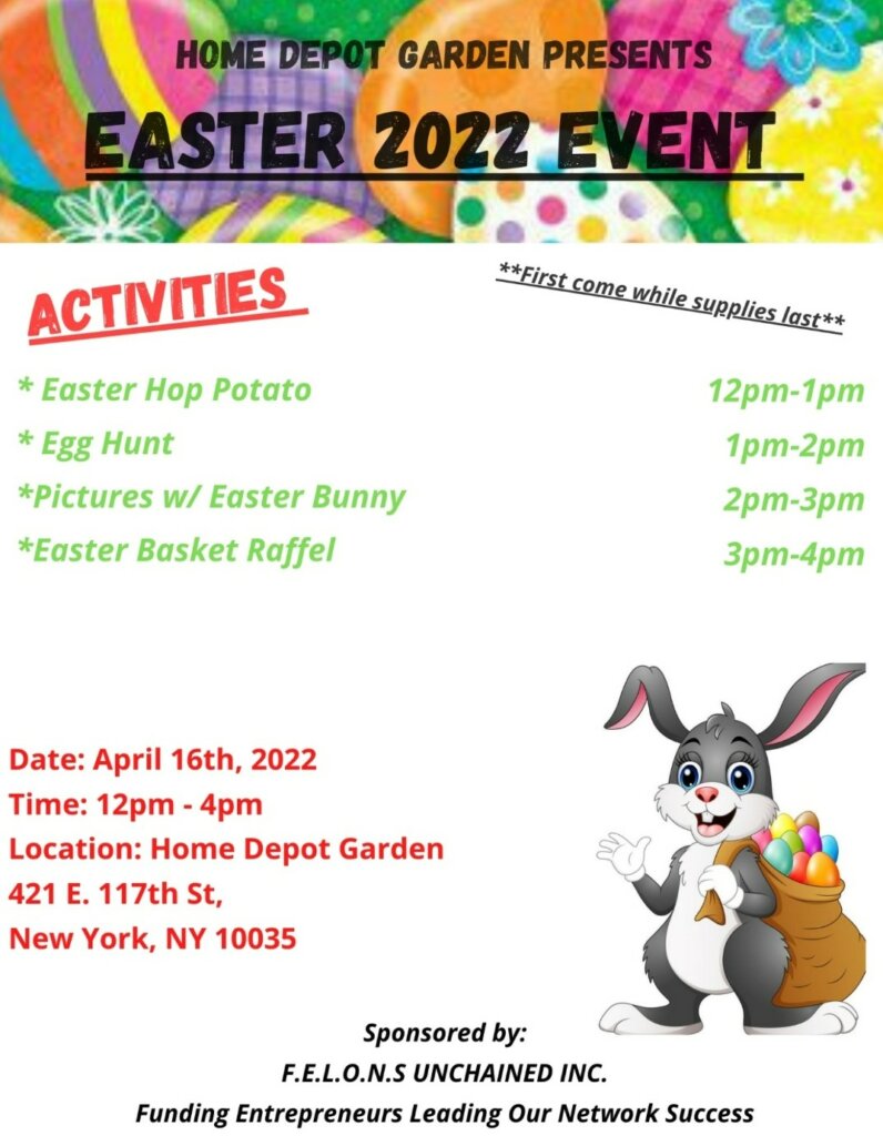Easter 2022 Event at Home Depot Children's Garden New York