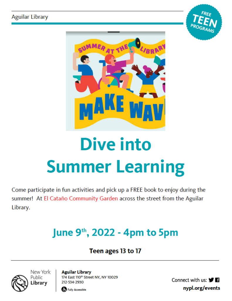 Dive into Learning event flyer