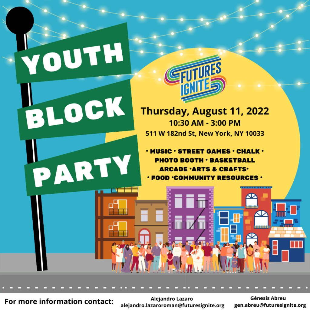 youth block party event poster