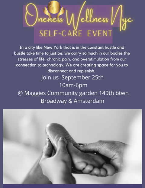 oneness nyc wellness event flyer 