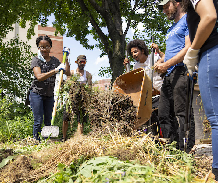 people composting