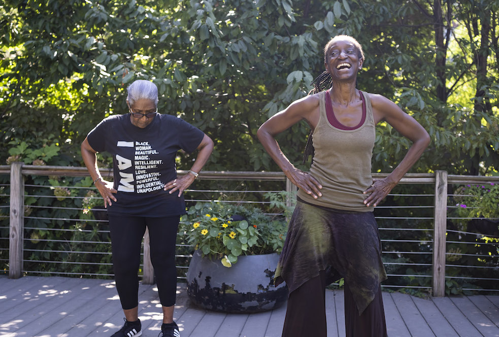 Zumba class at Target Bronx Community Garden