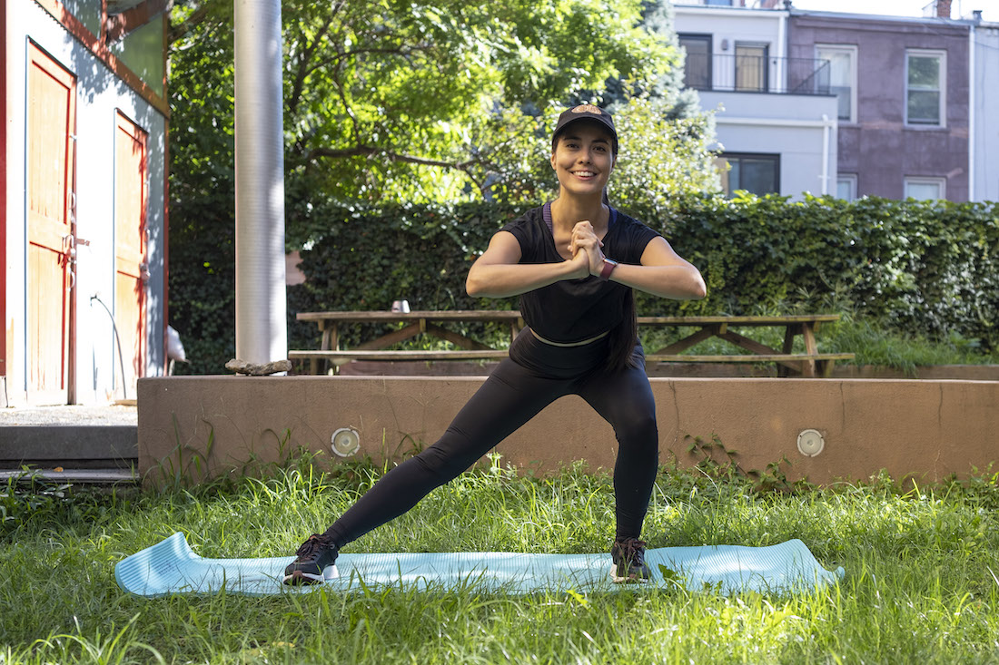 Person doing yoga