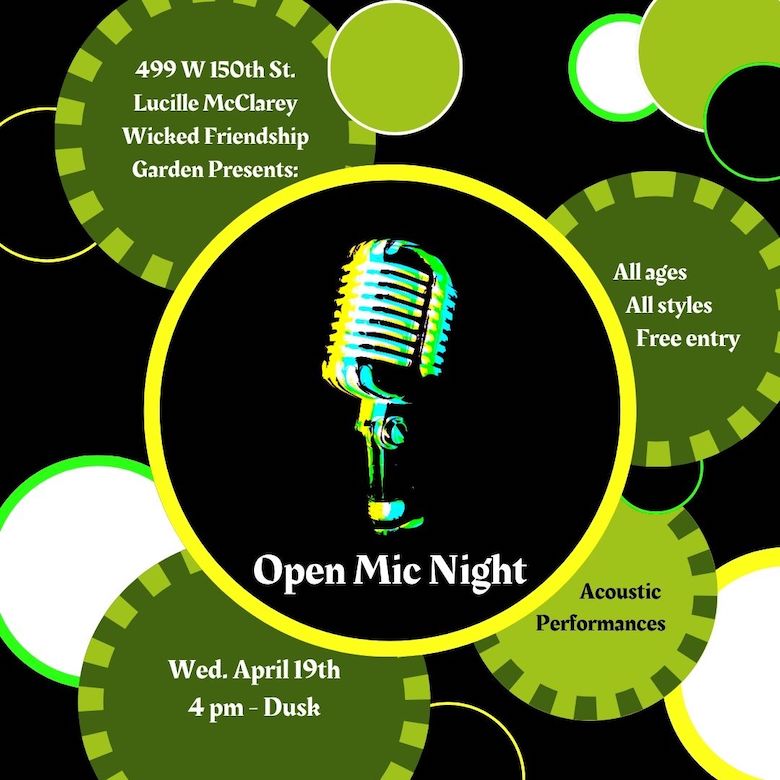 flyer for open mic night