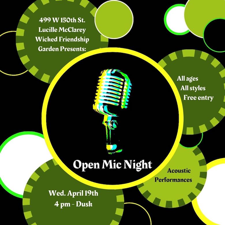flyer for open mic night