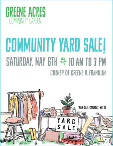 Greene Acres Yard Sale Flyer