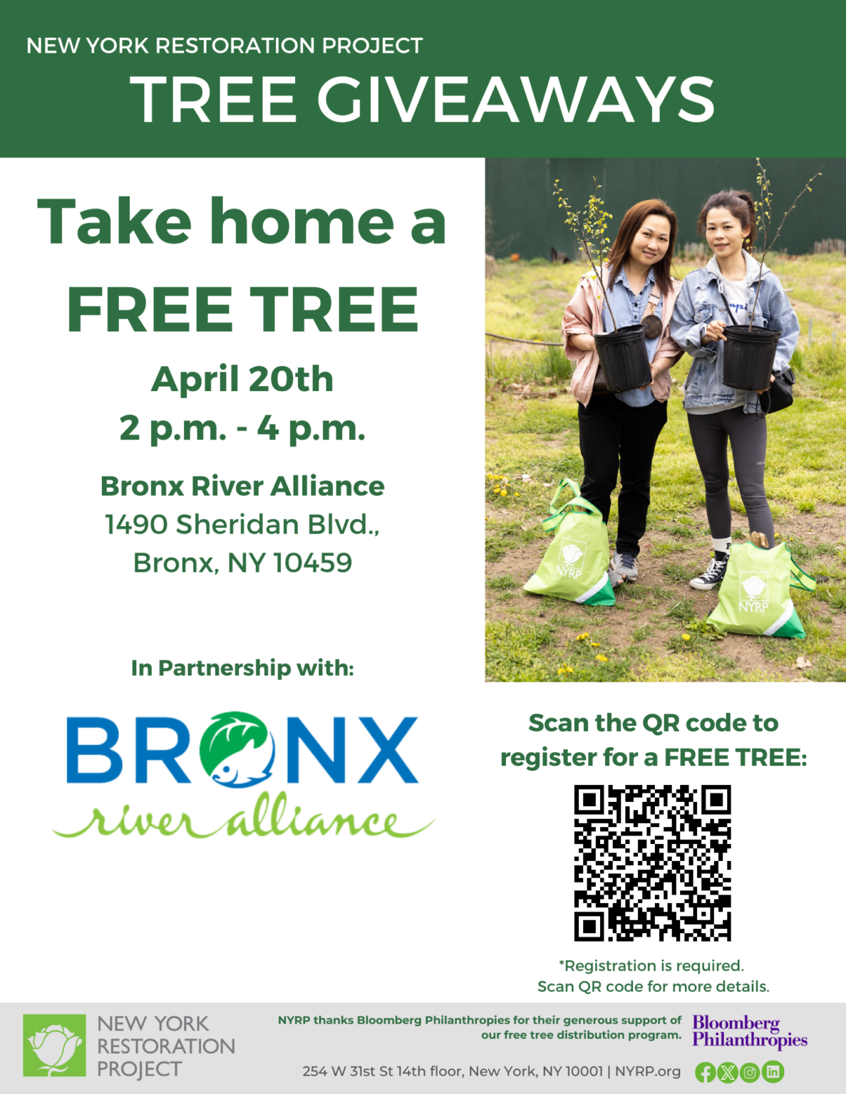 Tree Giveaway Bronx River Alliance New York Restoration Project