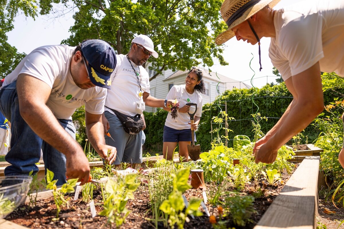people gardening
